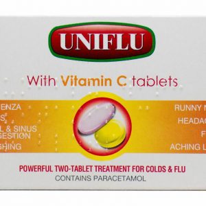 UNIFLU & VITAMIN C TABS 24