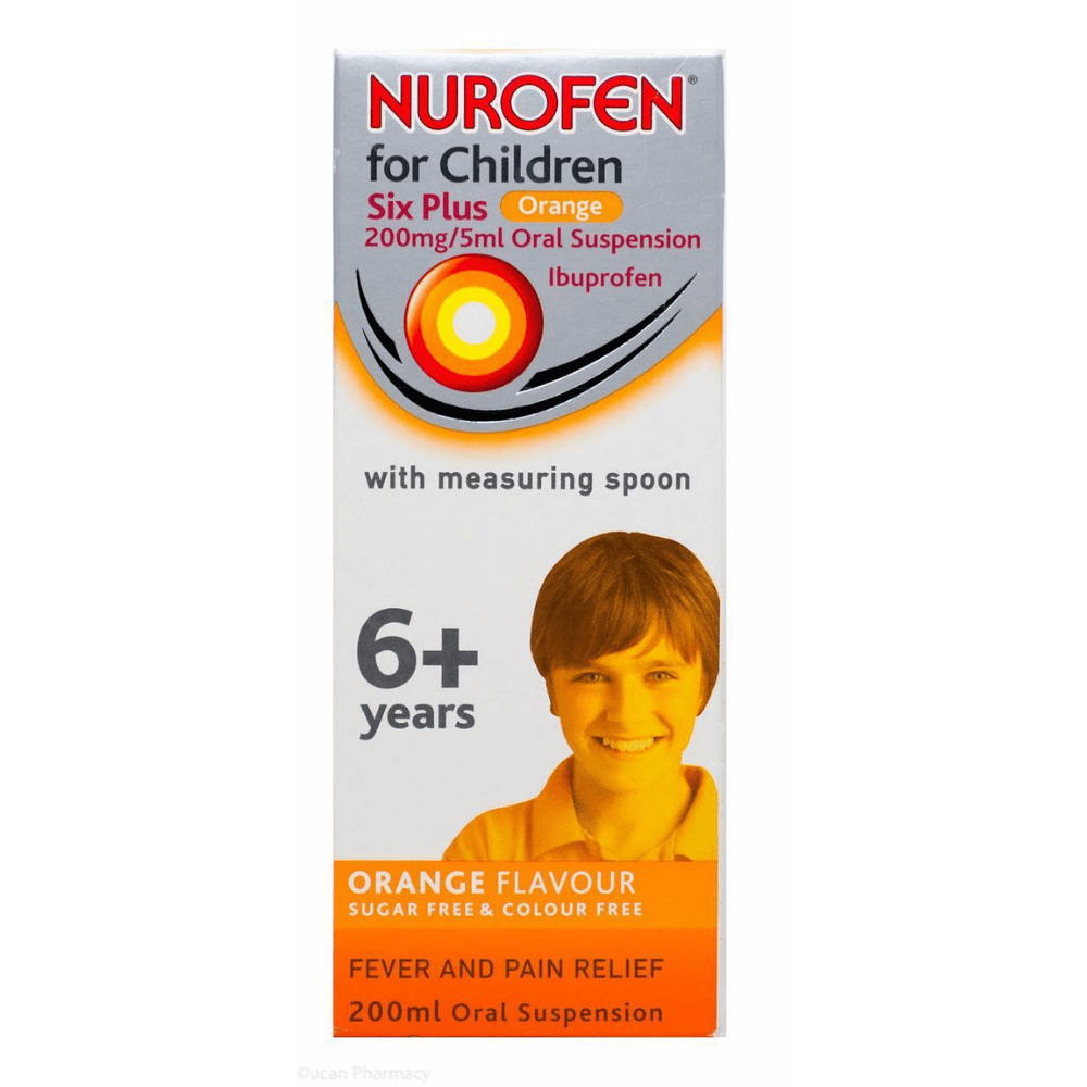NUROFEN FOR CHILDREN 6+ 200MG/5ML ORANGE